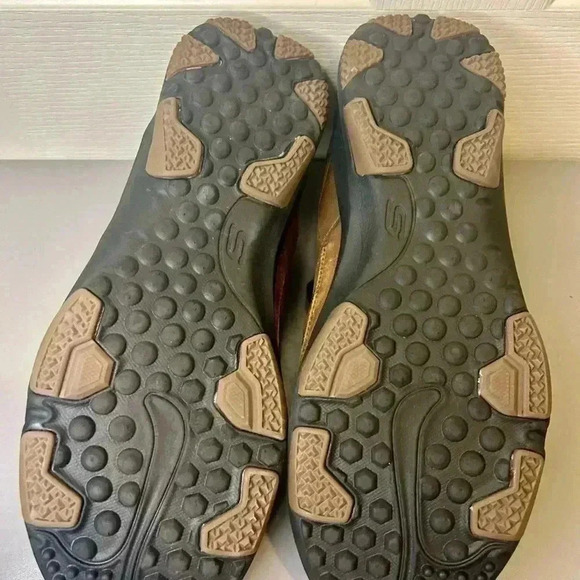 “Skechers” Men’s Air Cooled Relaxed Fit Lace Up Brown Leather Loafers Size 12 👞 - Picture 7 of 12